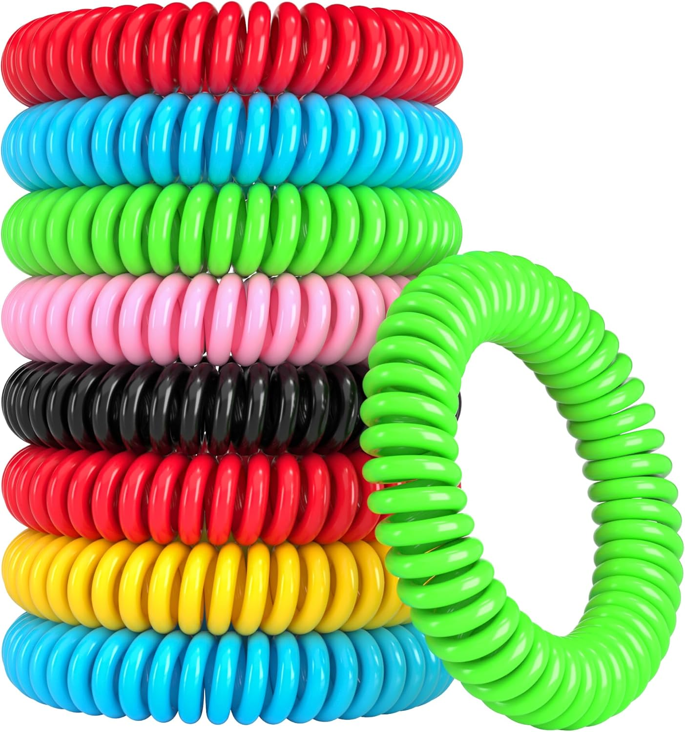 12 Pack Mosquito Bracelets, Mosquito Bracelets Outdoor for Adults and Kids, Individually Wrapped Deet-Free Waterproof Bands