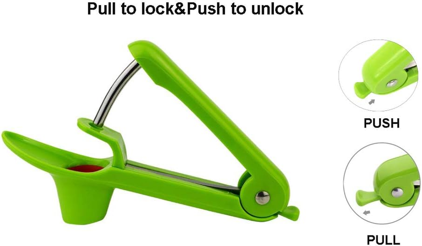 Becho Cherry Pitter and Cherry Stone Remover with Food Grade Silicone Cup, Extended Splash Guard (Green) image number 2