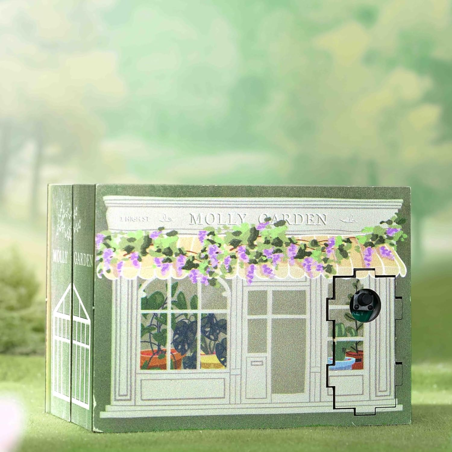 CUTEROOM DIY Doll Room Miniature Furniture House Kit with LED Light and Accessories-Light Refreshment Restaurant (MINI112) - Mini112 image number 2