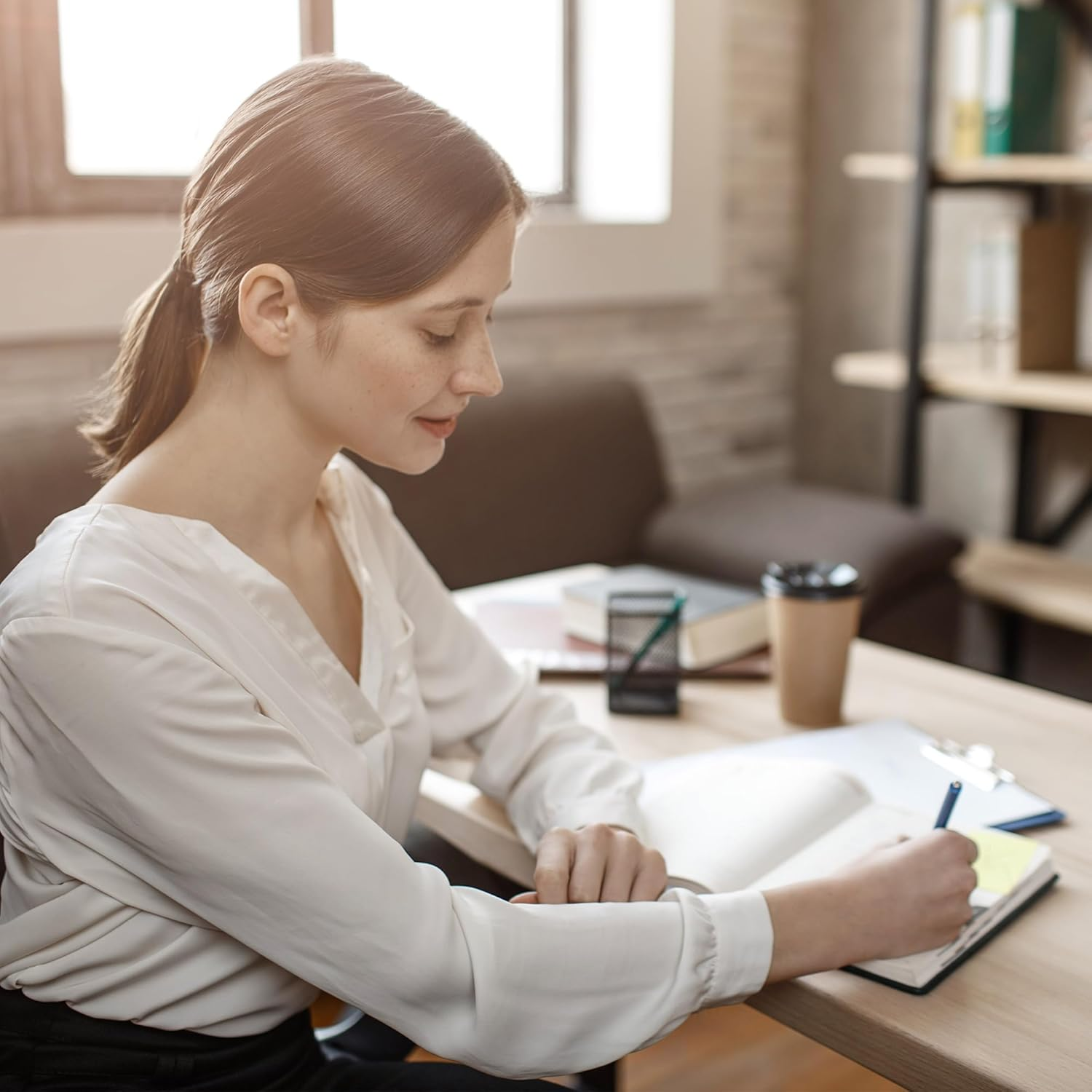 MGGAO College Rule Notebook for Women Men, 318 Numbered Pages Journal, A5 Butterfly Floral Journals for Writing, Aesthetic Notebooks, Work School Note Taking, 5.4" X 8.4" - Green image number 6