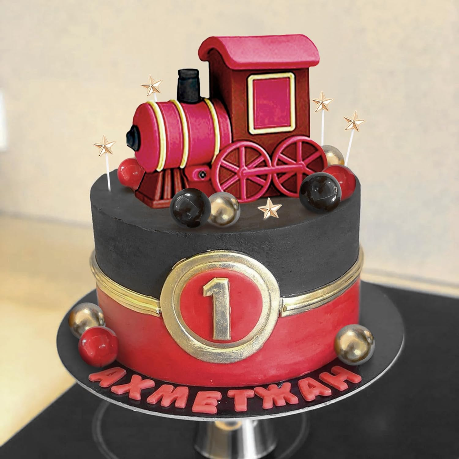 Christmas Train Cake Decoration Train Cake Topper Train Theme Birthday Decorations Baby Shower Party Supplies Baby Shower Cake Decoration image number 5