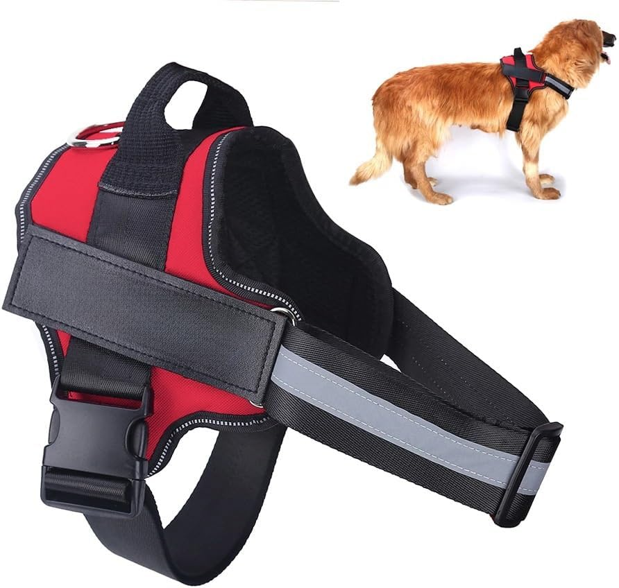 Service Dog Vest | Service Dog Harness | Reflective, Padded, No-Pull, Easy Use Buckle, & Durable (Red, Small) image number 2