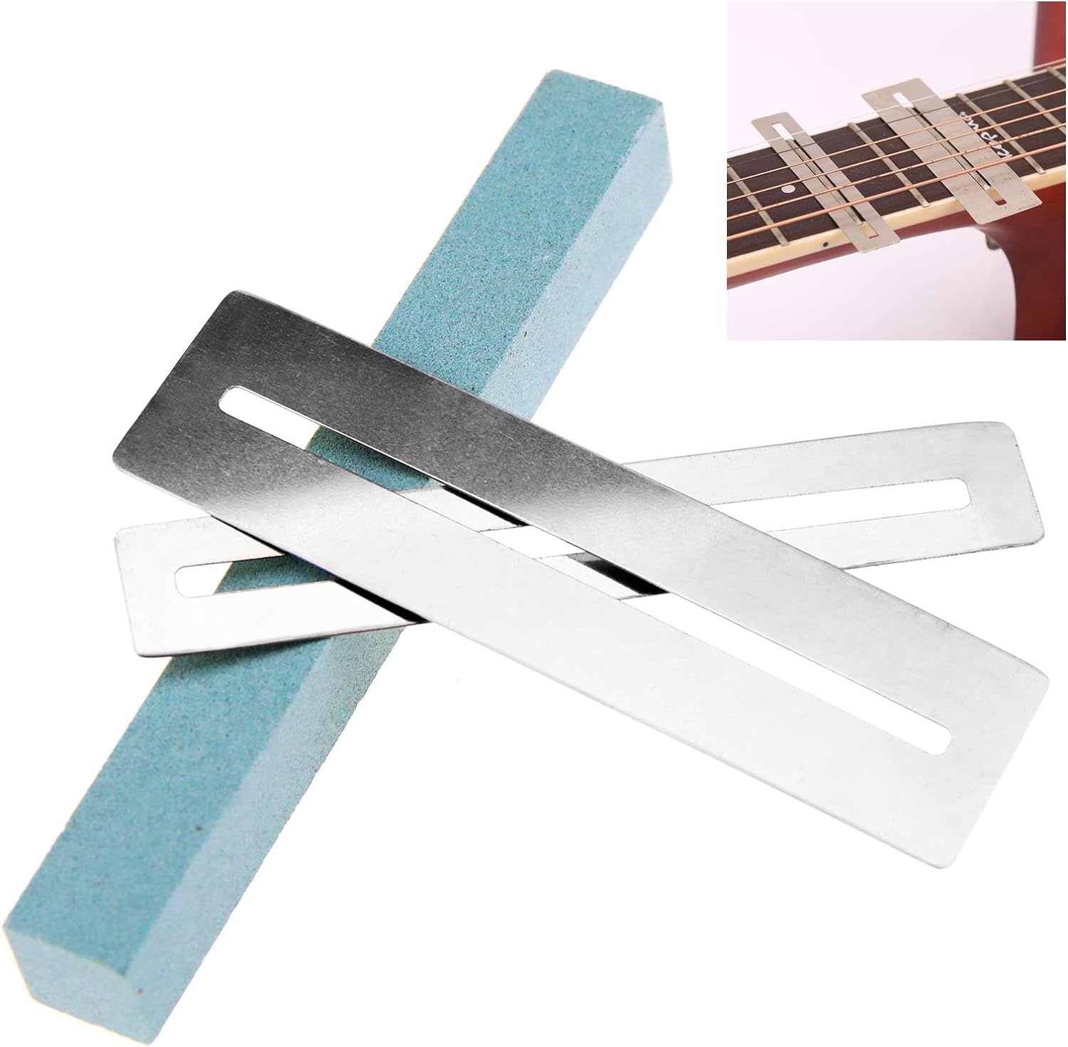 2X Guitar Bass Fretboard Protector Fret Guards + Fretwire Sanding Polishing Beam