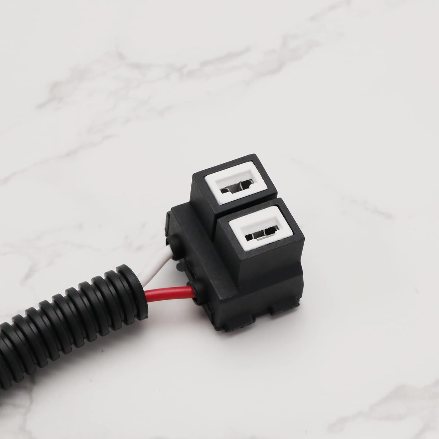 Emsea 2PCS H7 Car Headlight Adapter Fog Light/Plug Extension Connector Ceramic Adapter Cable Wiring Harness Socket for Headlights/Fog Light Bulbs HID LED/SMD