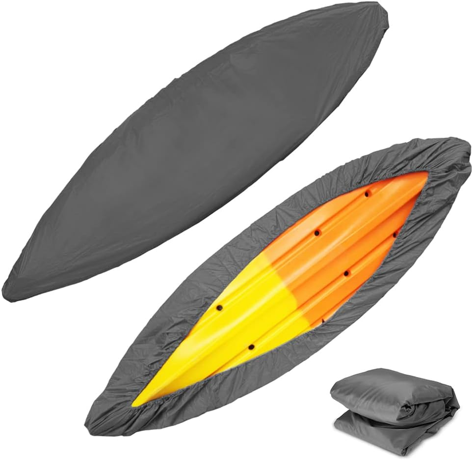 Professional Universal Kayak Cover Canoe Boat Waterproof UV Resistant Dust Storage Cover Shield Grey 6.0M