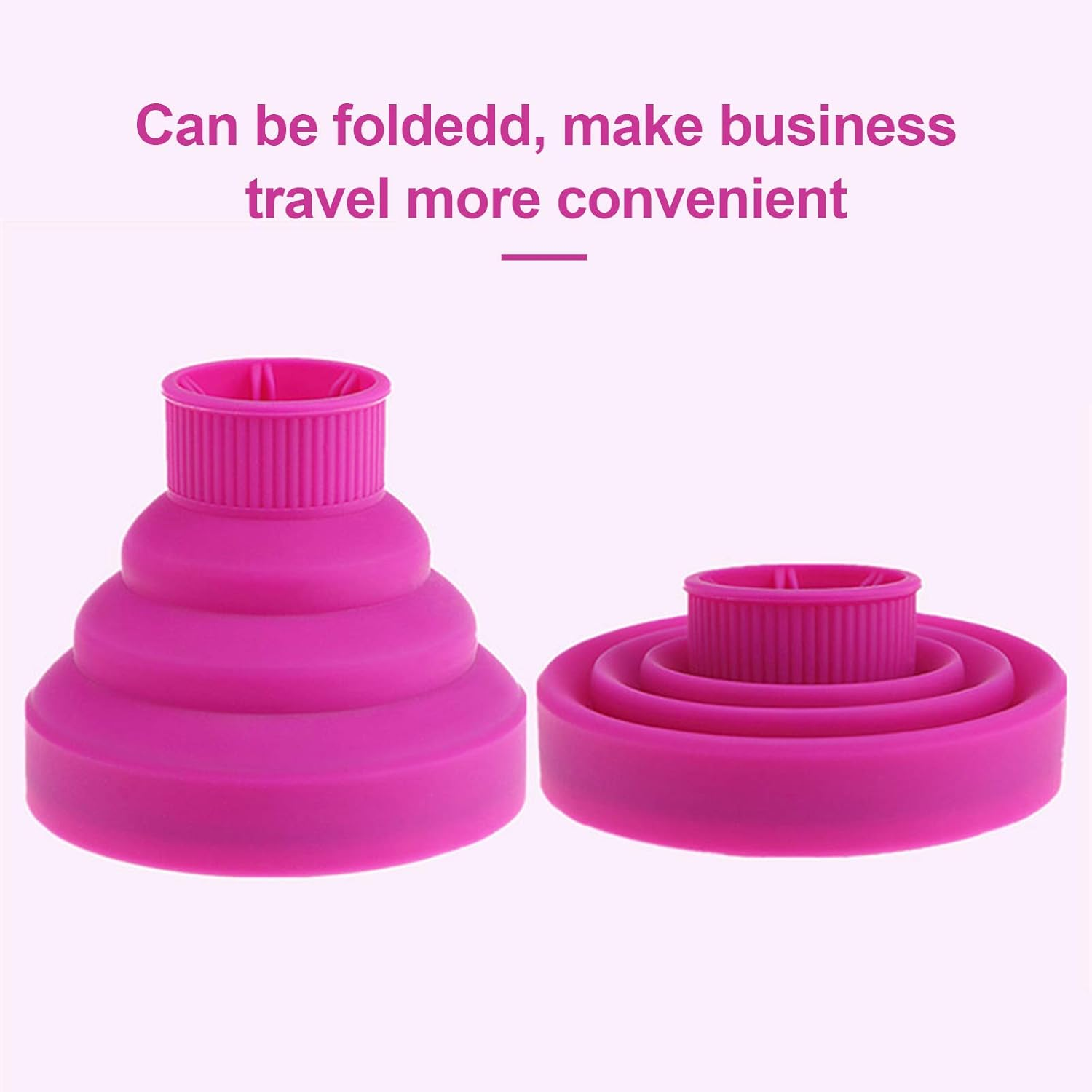 Foldable Silicone Diffuser - Ionic Travel Attachment for Quick Drying, Lightweight & Portable Salon Styling Accessory image number 4