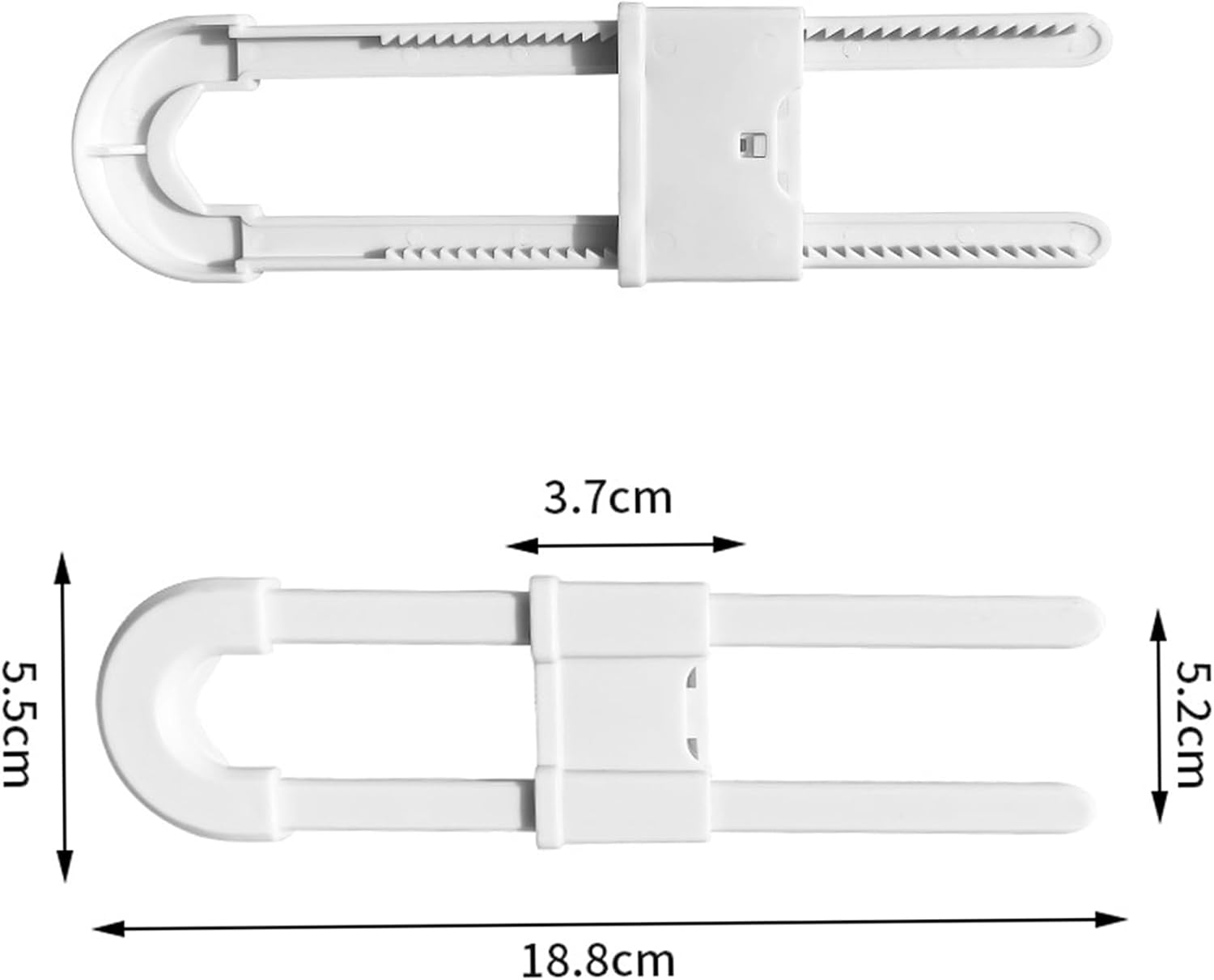 8Pack Sliding Cabinet Lock, Child Safety Locks for Cabinet Doors, Baby Child Proof U Shape Locks Latch for Cupboard Kitchen Bathroom Storage Doors Knobs and Handles image number 2