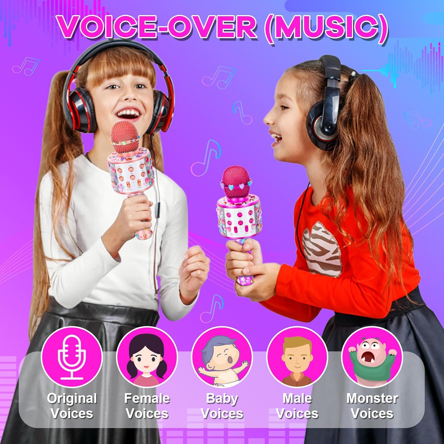 Girls Toys for 5-12 Year Old Girl Kids, Craft Kits for Kids Microphone Toys for 6-12 Year Old Toddler Boy Bluetooth Singing Microphone Birthday Present Age 6 7 8 9 10 Children Karaoke Pink MIC image number 6