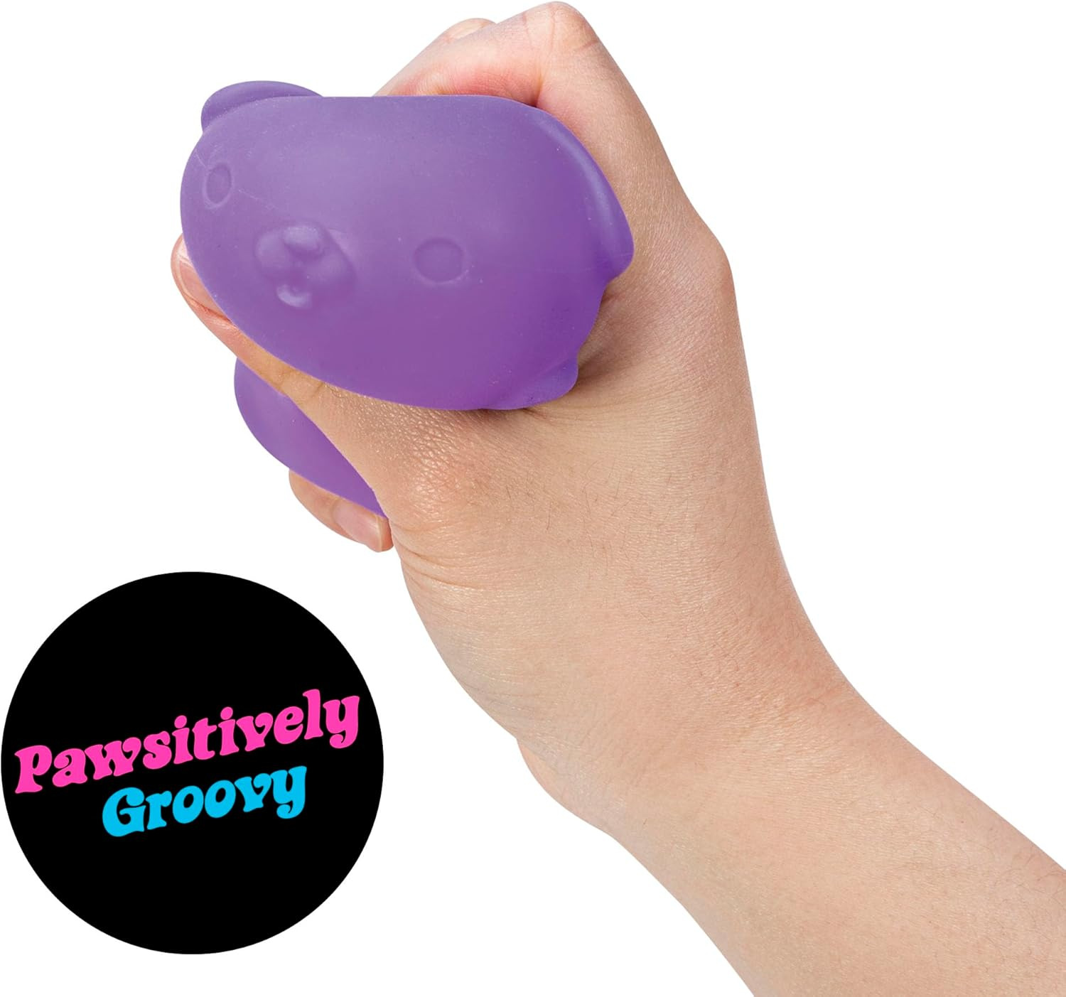 Needoh Funky Pup Stress Ball - Squishy, Flexible Stress Relief Toy, Assorted Neon Colours, Fun, Relaxing Fidget Toy for Kids & Adults, Ideal for Anxiety, Focus, and Stress Management image number 6