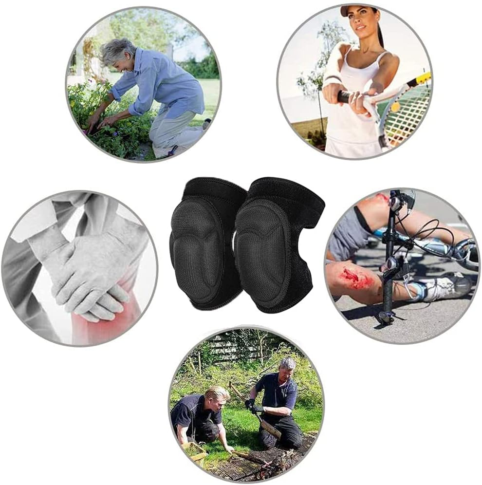 Protective Knee Pads Non-Slip Anti-Scratch Extra Thick Foam Cushion for Gardening House Working Construction Work Cleaning Sports Running Dancing Men Women