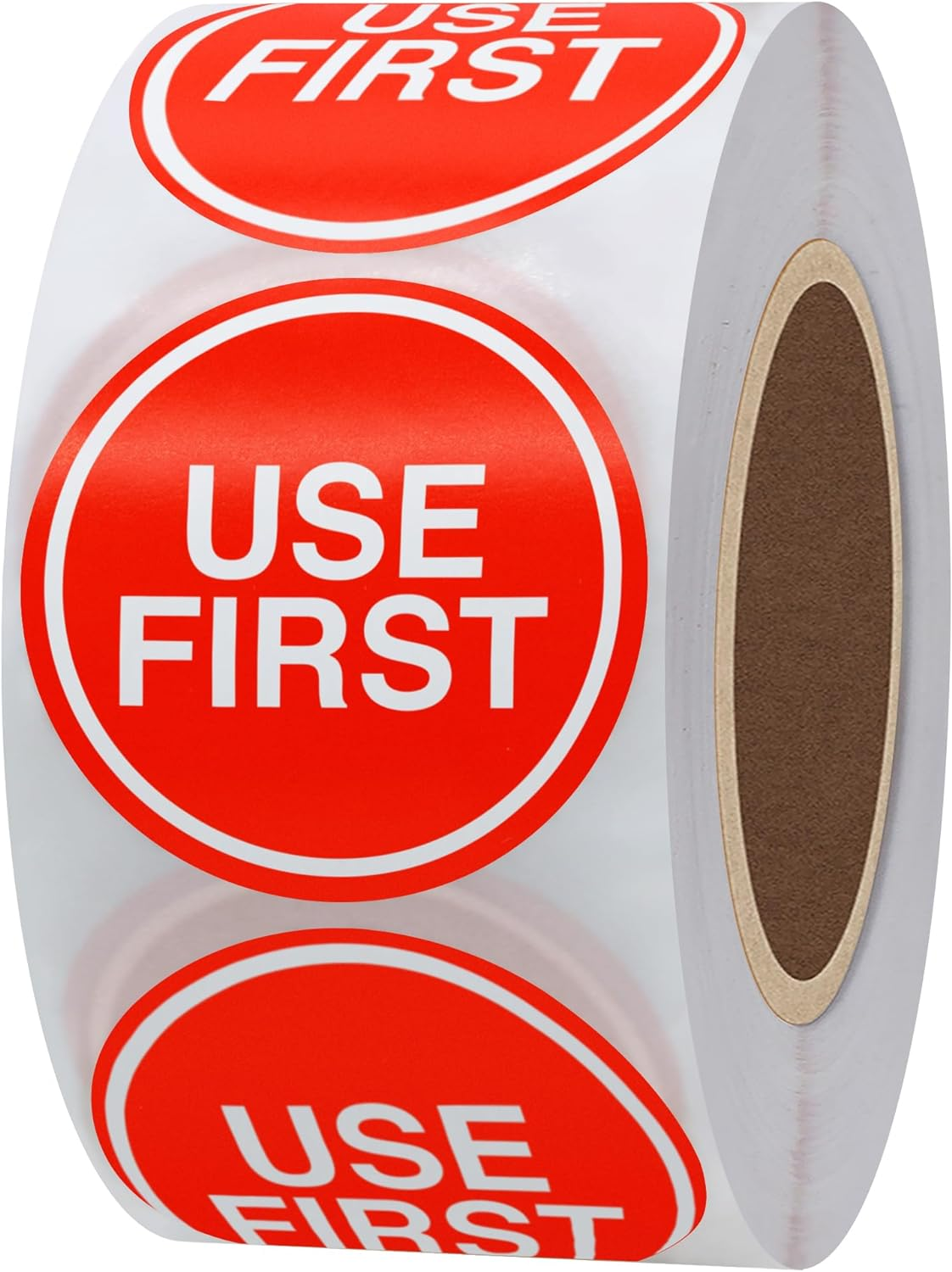 Hybsk 500Pcs USE First Stickers 1.5 Inch Fluorescent Stickers,Restaurant Food Service Labels for Shopping Malls, Restaurant and School (Fluorescent Green)