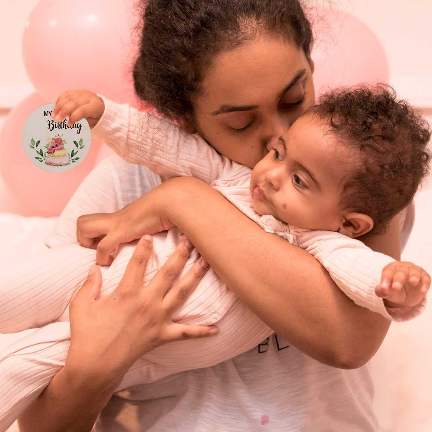 Wooden Baby Monthly Milestone Cards,10Pcs Baby Monthly Milestone Cards,Baby Monthly Milestone Cards Sign,Double Sided Marker Wooden Circles Discs, Baby Announcement Sign for Photo Prop Baby Shower