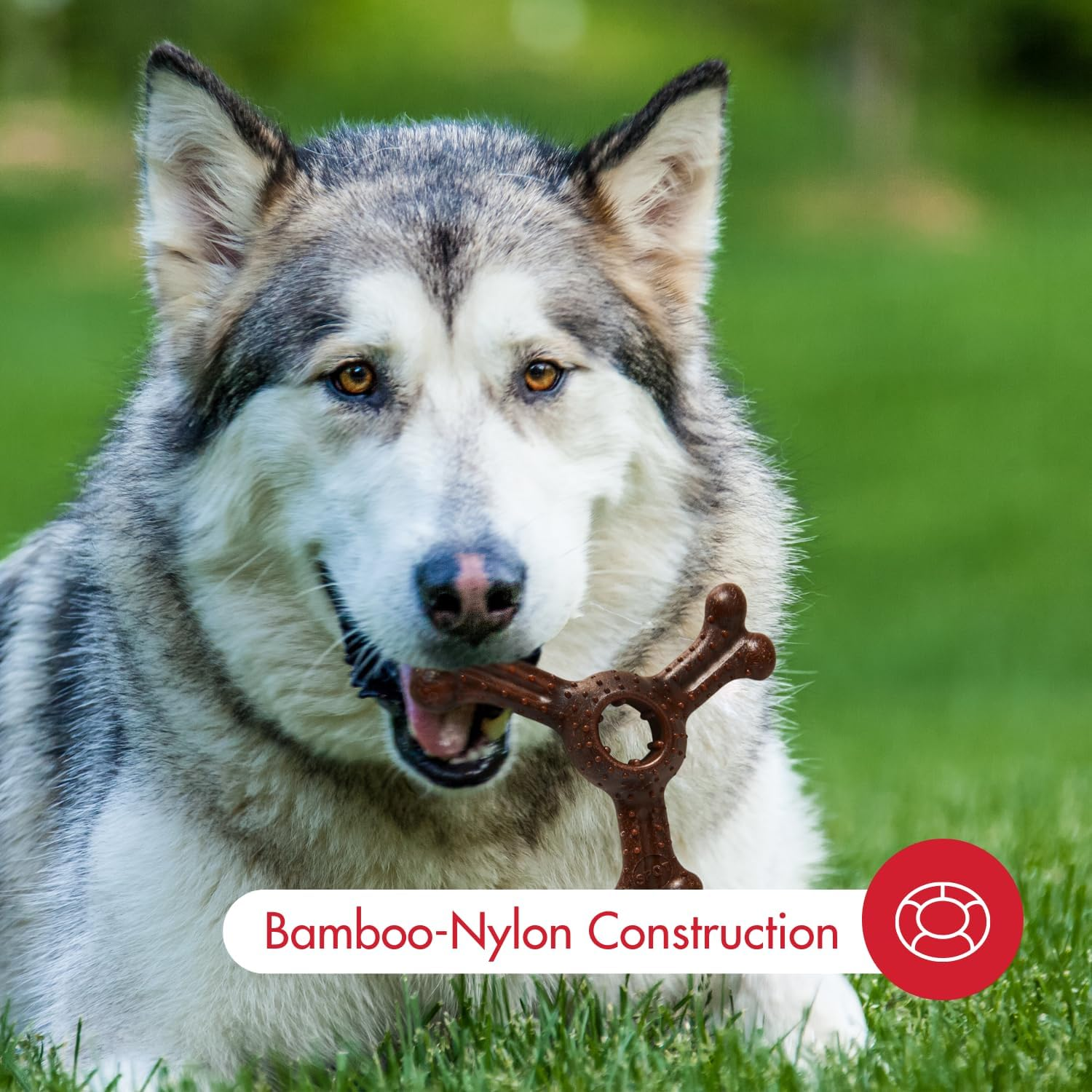 SPOT by Ethical Products - Bambone Braided Stick, Ring, Triple Chew Toy, Hickory and Bison Flavored Dog Toys Holiday Shopping for Bone Gifts for Aggressive Chewers Small (3Pack) Brown image number 4