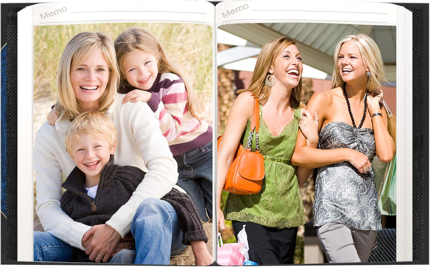 Ledger 50 Memo Pocket 5X7 Photo Album, Blue - Burgundy image number 3