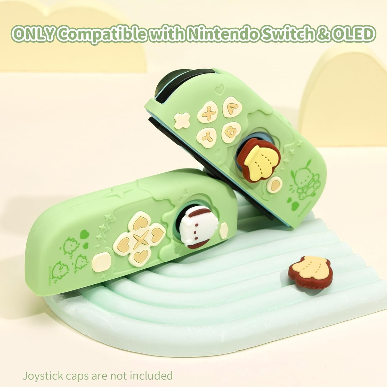 Switch Game Console Controller Skin,Soft Silicone Protective Cover Case,Cute Anti-Scratch Protective Case for Switch/Oled Joystick Controllers image number 5