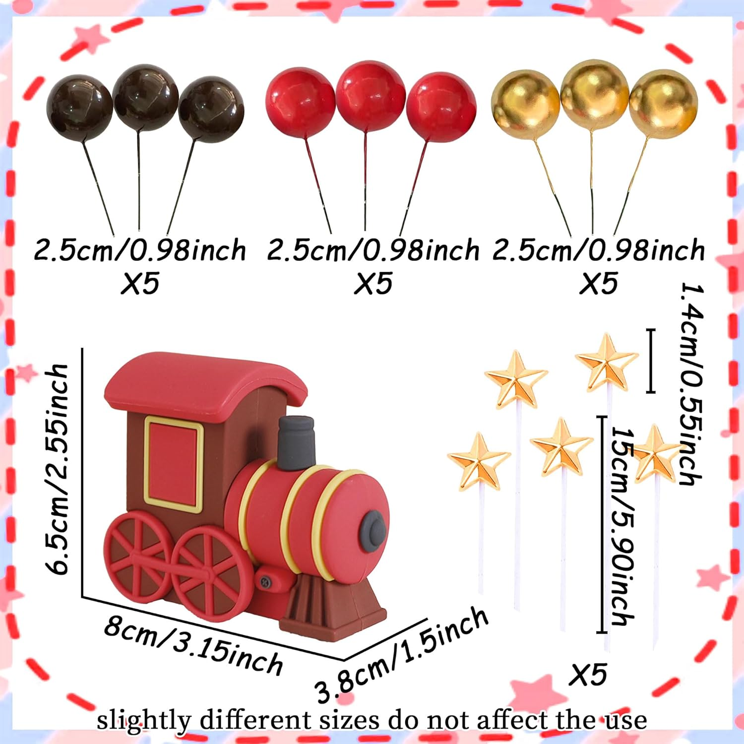 Christmas Train Cake Decoration Train Cake Topper Train Theme Birthday Decorations Baby Shower Party Supplies Baby Shower Cake Decoration image number 3
