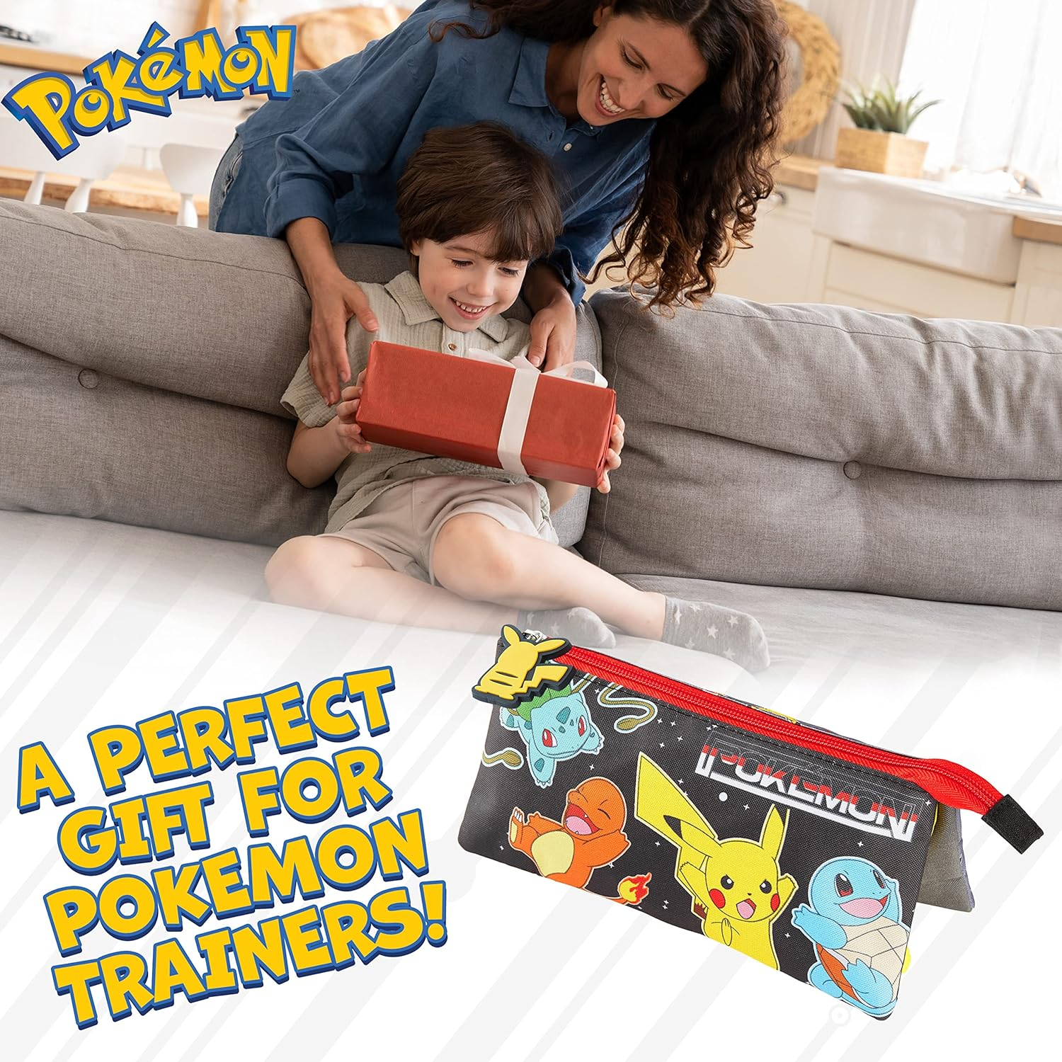 Pokemon Pikachu Children'S School Pencil Case 3 Compartments image number 4
