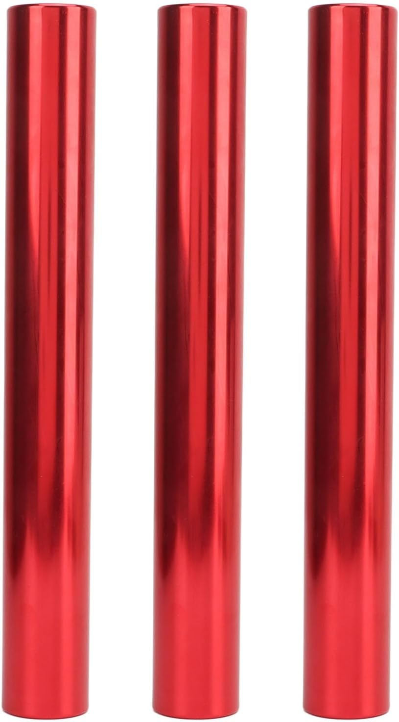 Athletics Reusable Batons 3Pcs Aluminum Alloy Proper Size for Student Relay Events (Red) image number 5