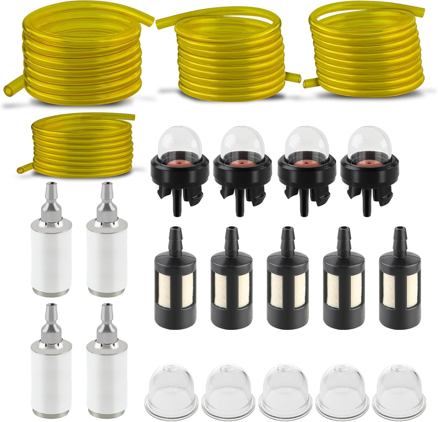 4 Sizes 4 Feet Fuel Line Hose for Zama Stihl Homelite Poulan Craftsman Husqvarna Trimmer Chainsaw Blower with Fuel Filters,Snap in Primer Bulb,Primer Pouland Bulb image number 6