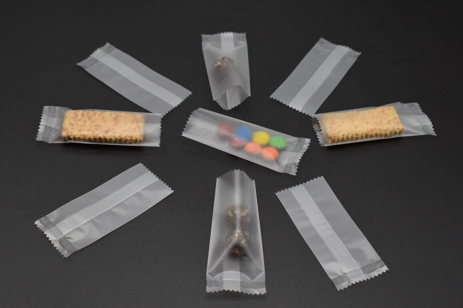 1200Pcs Candy Wrappers for Caramels 3.8"X 1.5", Heat Seala Bags for Nougat, Small Clear Gift Cellophane Bag for Homemade Torrone Italian,Nonstick Hard Candy Packaging