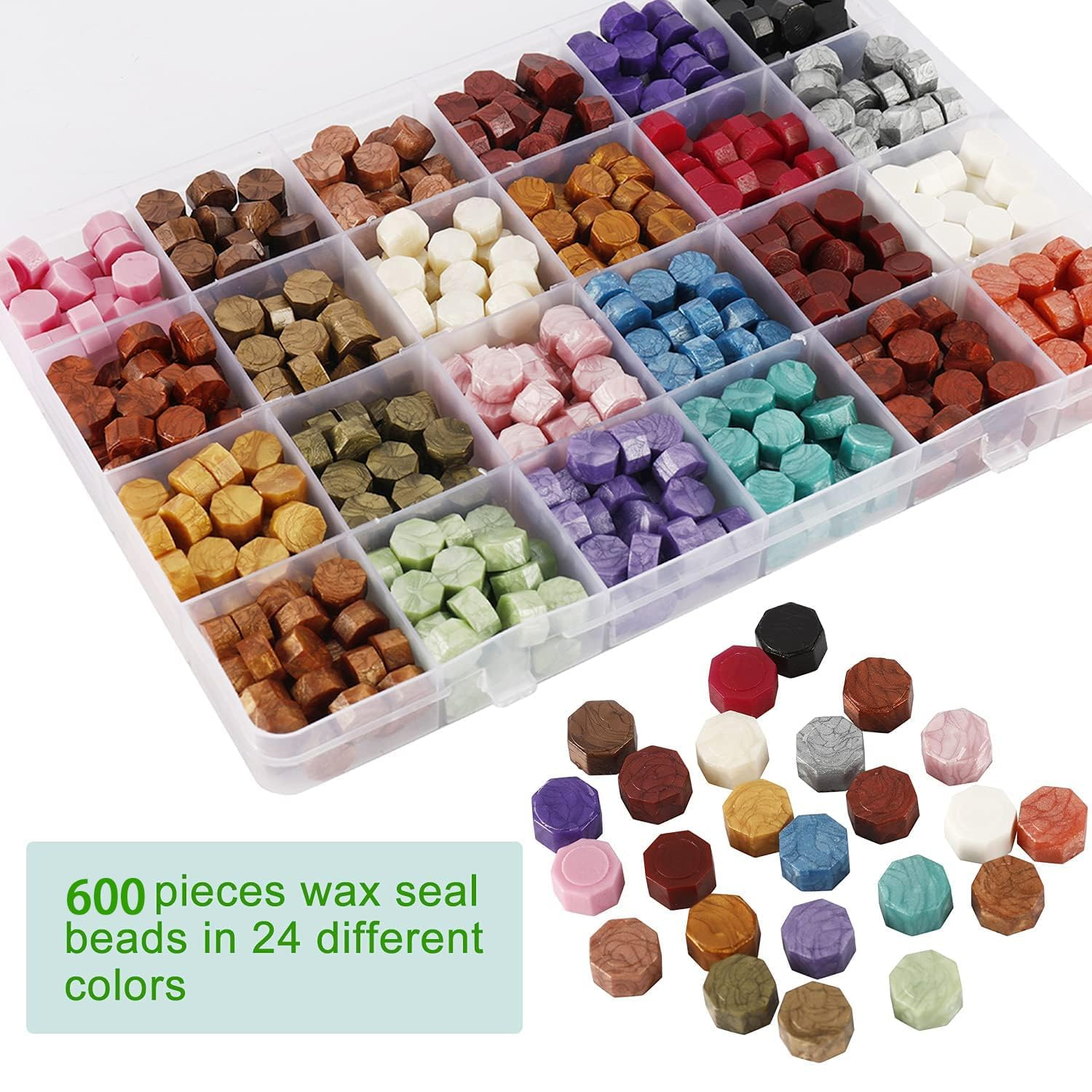 620Pcs Wax Seal Stamp Kit, Wax Seal Set with Wax Seal Beads, Sealing Wax Warmer, Vintage Envelopes, Wax Stamp and Metal Pen, Sealing Wax for Invitations, Cards, Envelopes, Gift Wrapping image number 4