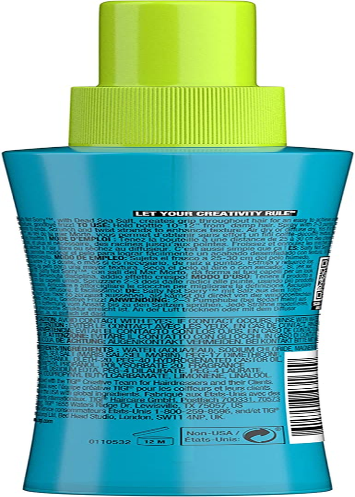 Tigi Bed Head Salty Not Sorry Epic Texturizing Salt Spray 100Ml image number 5