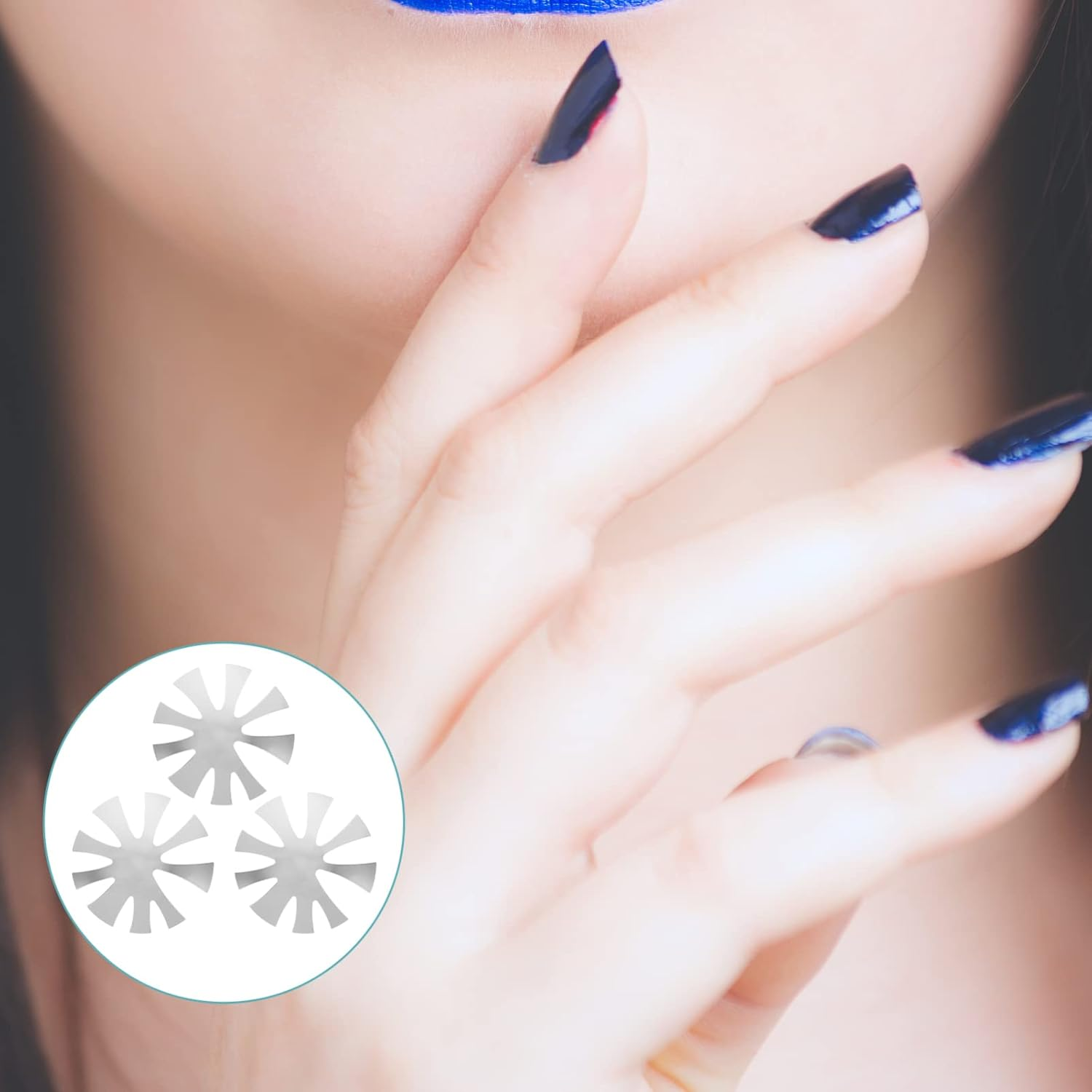 3Pcs French Manicure Steel Plates Nail Art Line Plate Professional Nail Cutter Module Sturdy Trimmer Template for Salons image number 3