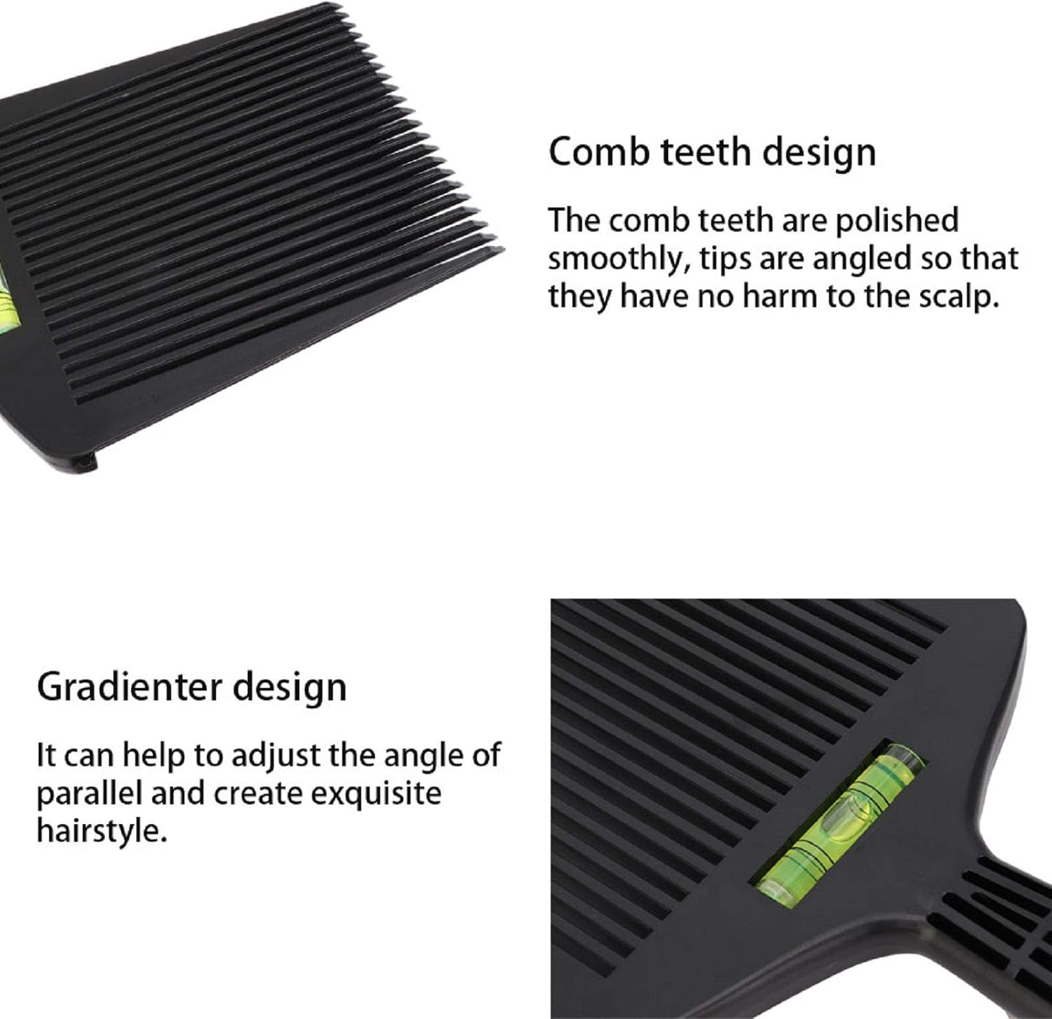 Flat Top Guide Hair Comb - Barber Cutting Angle Adjustment, Wide Tooth Comb Styling Tool for Home Salon