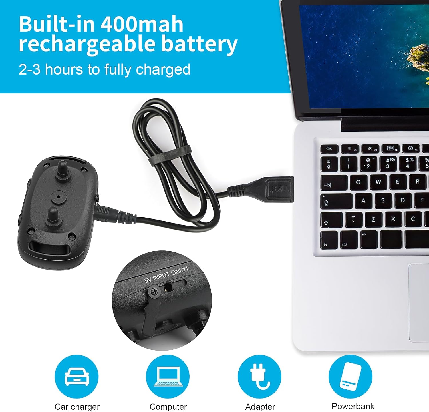 Dog Bark Collar - Rechargeable Smart anti Barking Collar for Dogs - Waterproof No Shock Bark Collar for Small/Medium/Large Dogs - anti Bark Collar for Dogs with 5 Sensitivity Levels (Black) image number 3