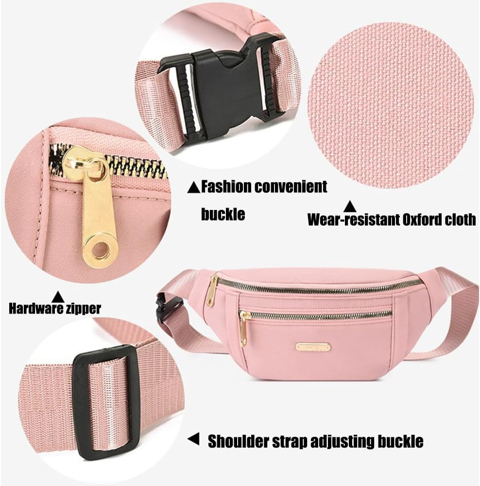 Fanny Pack for Men Women,Crossbody Waist Bag Pack,Belt Bag for Travel Walking Running Hiking Cycling,Gifts for Enjoy Sports Casual Hands-Free Easy Carry Any Phone,Wallet (Black) image number 3