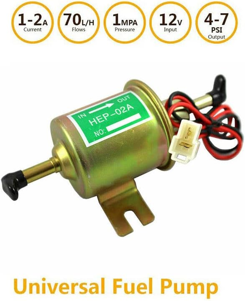 New Universal 12V Electric Fuel Pump Inline Diesel Petrol Low Pressure - Low Pressure Inline Diesel Petrol Pump, Efficient 70 L/H Flow, Ideal for Ars & Machinery, Model HEP-02A image number 5