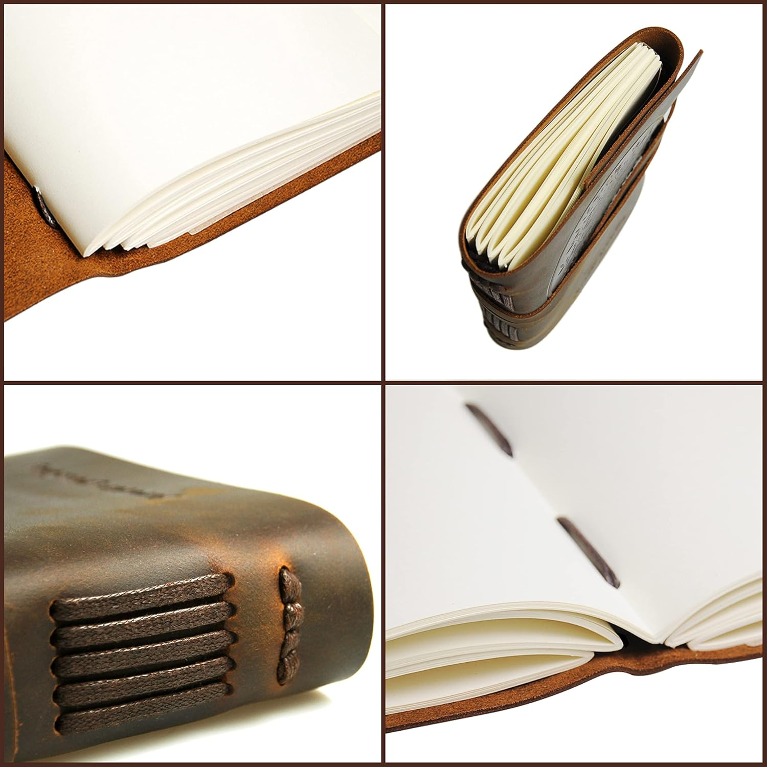 Leather Journal Nautical Compass Notebook Embossed Maritime Sea Adventure A5 Travel Diary, for Men for Women, Genuine Vintage Rustic Leather 6" X 8", Bound for Writing Notes Handmade Sketchbook + Pen image number 6