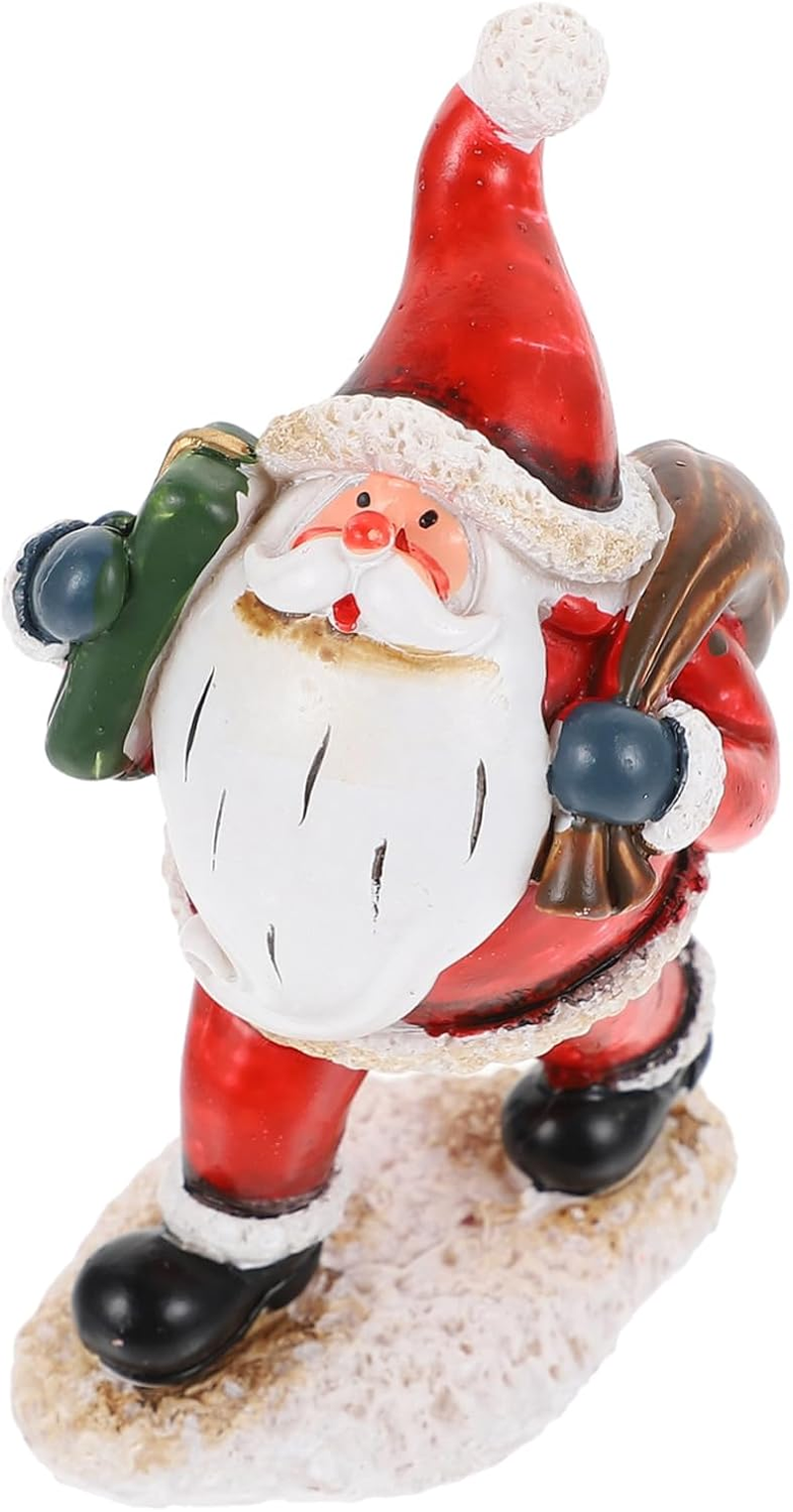 Santa Claus Ornaments Xmas Adornments Household Decoration Decorative Craft for Christmas Party Festive Figurine for Home Display