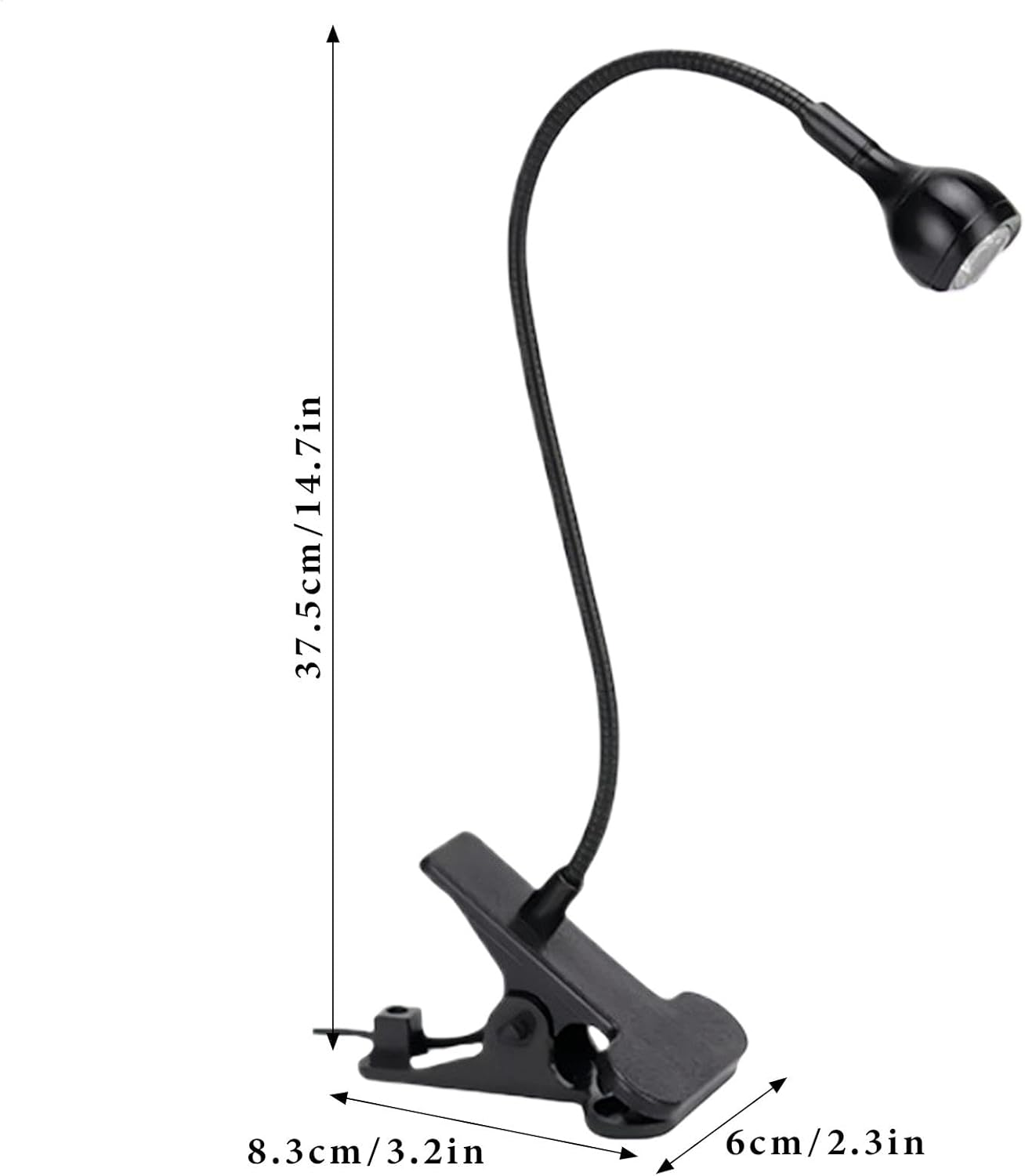 Gooseneck Nail Lamp,Gooseneck LED Nail Light for Gel Nails, Clamp Nail Lamp - USB Manicure Dryer Nail Accessories for Women Girls, Home Salon Use - White image number 3