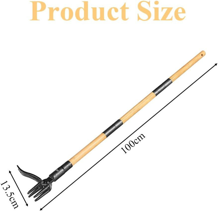 Weed Puller Tool,Stand up Weed Puller Tool,Weed Picker, Gardening Hand Weeding Tool,With Long Handle,For Garden Patio Backyard Lawn,Easy to Use,4 Claw Steel Head Weeder Tool image number 1