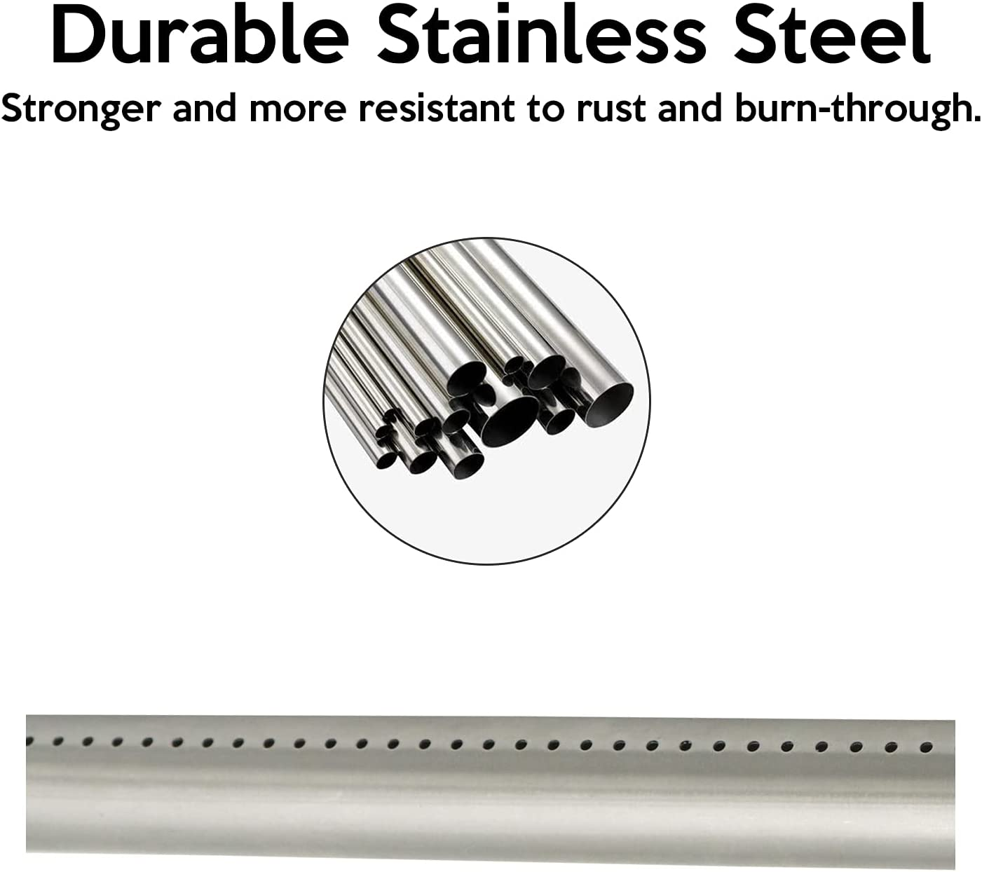 Burner Replacement Parts Worthplanet 4Pcs BBQ Grill Tube Burner Replacement Part Stainless Steel Grill Burner for Barbecue Perfect for Outdoor Activities W110002 image number 3