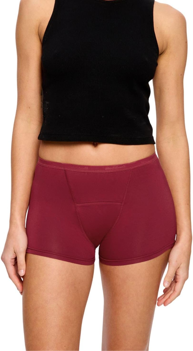 Modibodi Period Underwear for Women - Classic Boyshort 50Ml Super Absorbency Leakproof Undies