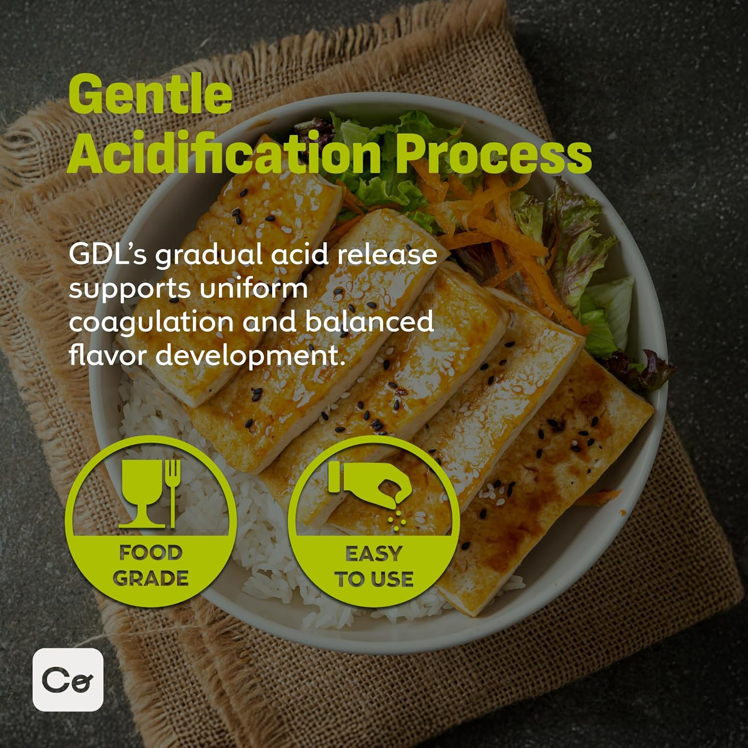 Coolinario Glucono Delta Lactone - GDL (2 Oz) Mild Acidulant & Coagulant for Tofu, Cheese & Baking | Gentle Sweet-Tart Flavor | Perfect for Molecular Gastronomy & Food Preservation | Food-Grade image number 1