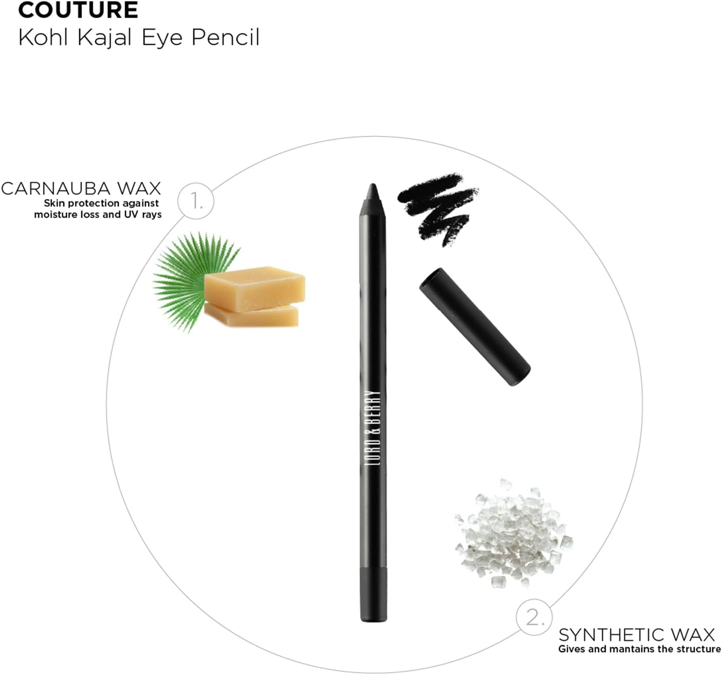 Lord & Berry Make-Up Eyes Couture Kohl Kajal Black 3 G image number 6