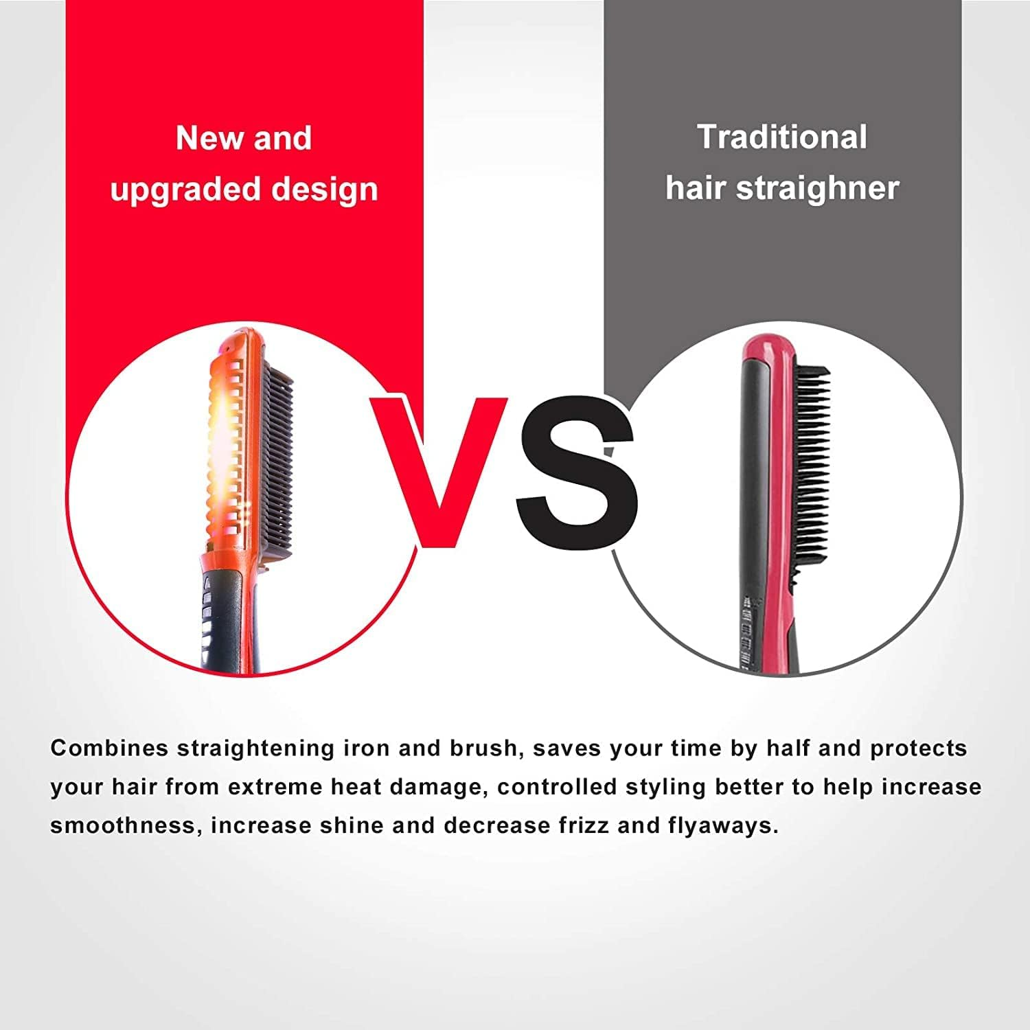 Minidiva Hair Straightener and Curler 2-In-1 with Anti-Scald Technology, Fast Heating, 6 Heat Levels for Every Hair Type, Auto Off, 360 Swivel Cord, Portable Straightening Iron or Curling Iron (US Plug)