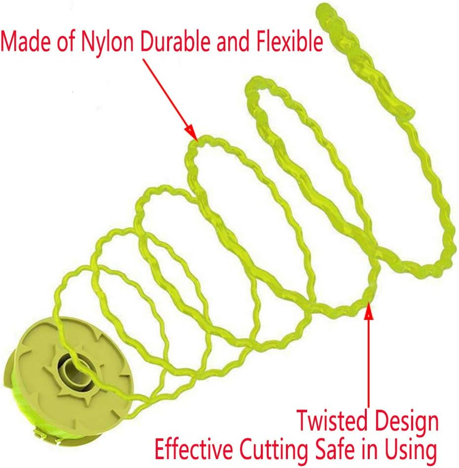 11Feet 0.080Inch String Trimmer Spool Line Compatible for Ryobi O NE plus AC80RL3 18V 24V 40V Cordless Trimmers,Weed Eater String Autofeed Spools Line Parts