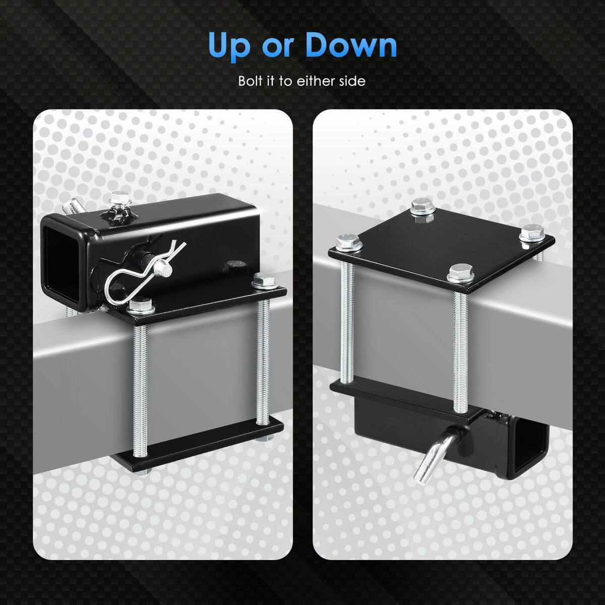 Hitch Receiver Adapter Trailer Universal Mount Reducer Caravan Bike Rack Cargo Carrier Removable Heavy Duty 150Kg image number 5