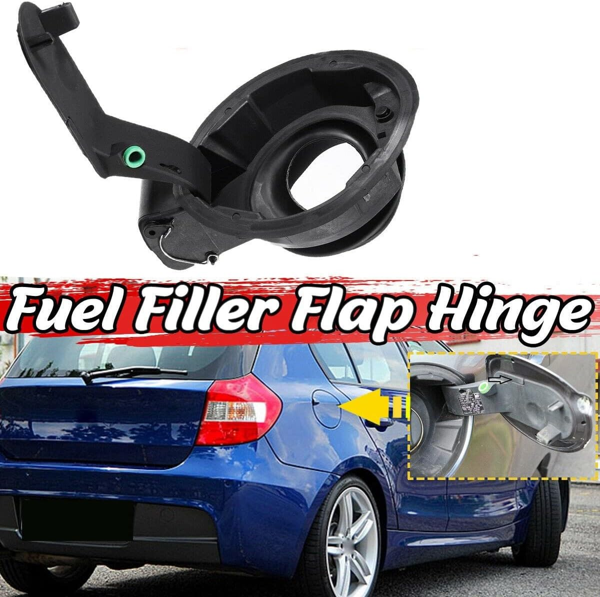 Car Filler Flap Hinge Cover for E87 E81 1 Series 2004-2012 51177069449 Tank Cap Base image number 4