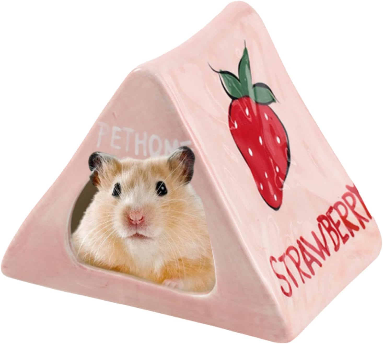 SUSOO Large Ceramic Hamster Hideout with Cute Banana Design, Four Seasons Universal Hamster House for Small Animals, Easy to Clean Guinea Pig Hide Bed for Hamster Cage Accessories and Dwarf Toys image number 5