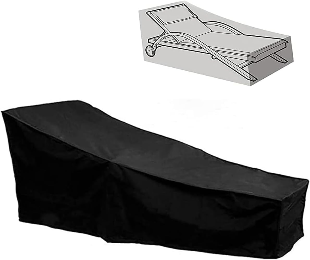 Sagasave Sun Lounger Cover - Waterproof, Heavy Duty, Windproof, Anti-Uv - Oxford Fabric Garden Furniture Cover (210X75X40X80Cm) image number 4