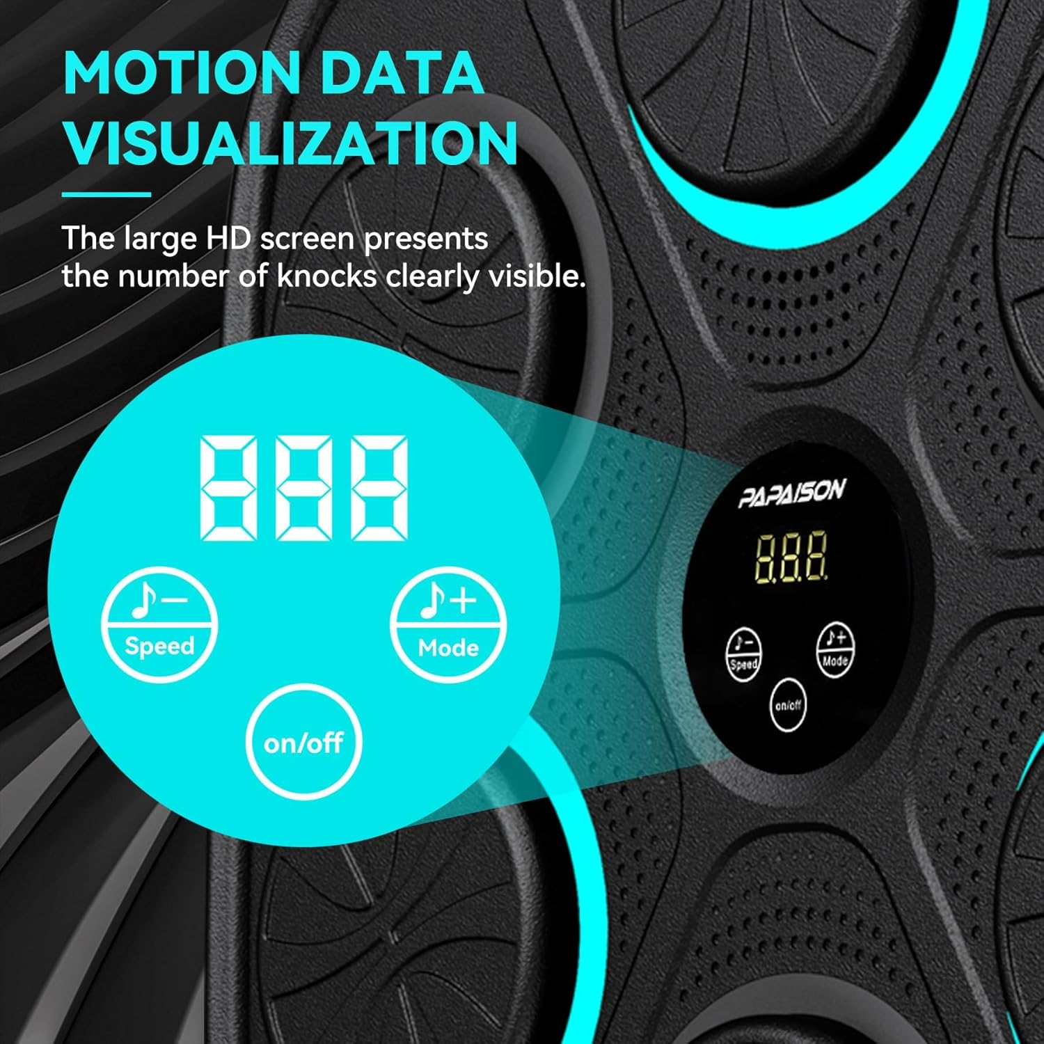 Music Boxing Machine with Premium Boxing Gloves, Bluetooth Training Machine with LED Electronic Wall Mounted, Home Workout Target Machine for Adults and Kids image number 5