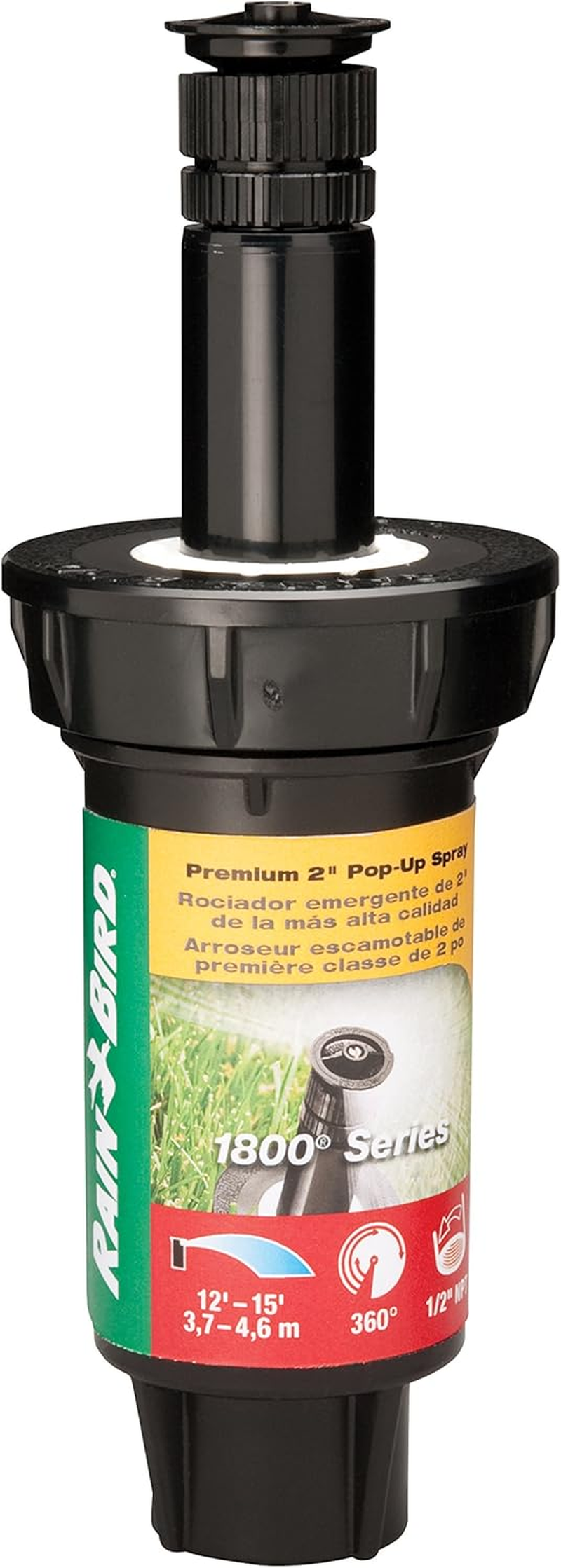 Rain Bird 1802VAN Professional Pop-Up Sprinkler, Adjustable 0-360&deg; Pattern, 8' - 15' Spray Distance, 2" Pop-Up Height image number 5
