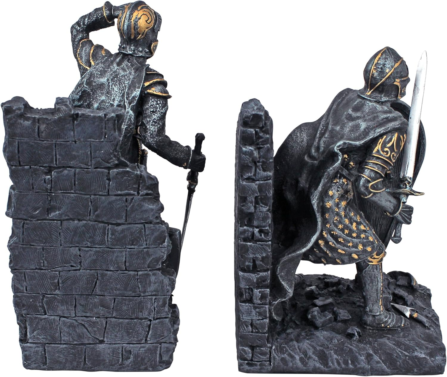 Arthurian Knight Bookend in Two-Tone Metallic (Set of 2) [Kitchen] image number 4