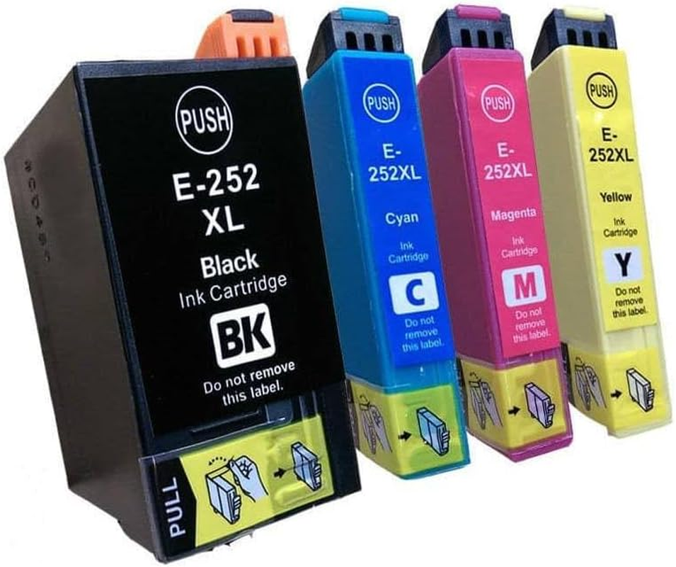 Compatible 20-Pack Generic 252XL Ink Cartridge, High-Yield for Epson Workforce WF-3620, WF-3640, WF-7720, WF-7710, WF-7610, Epson Ecotank, Printer Ink, XL, Black, Cyan, Magenta, Yellow image number 2