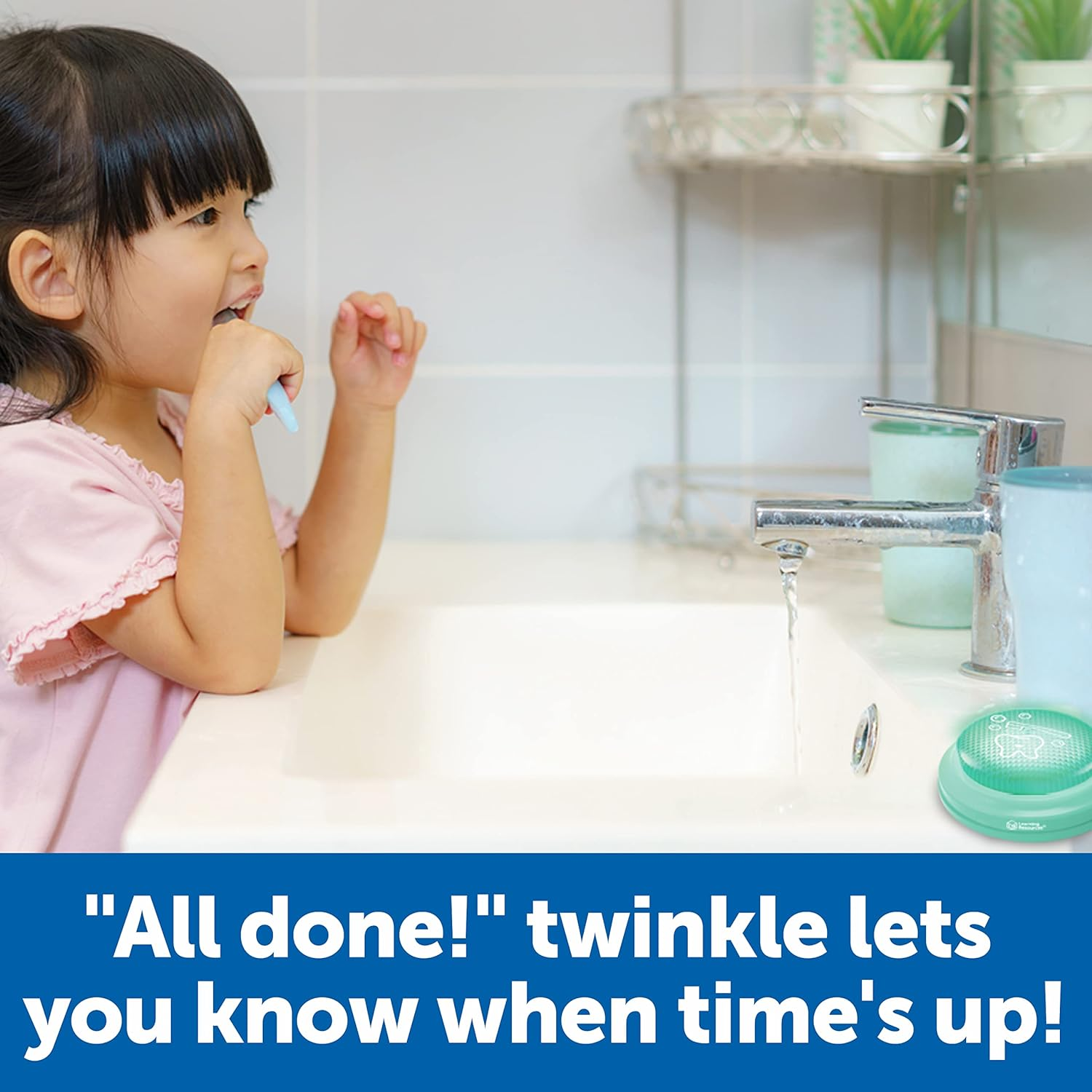 Learning Resources 2-Minute Toothbrushing Timer - Age 3+ Helps Kids Dental Health, Toddler Bathroom Timer for Kids image number 1